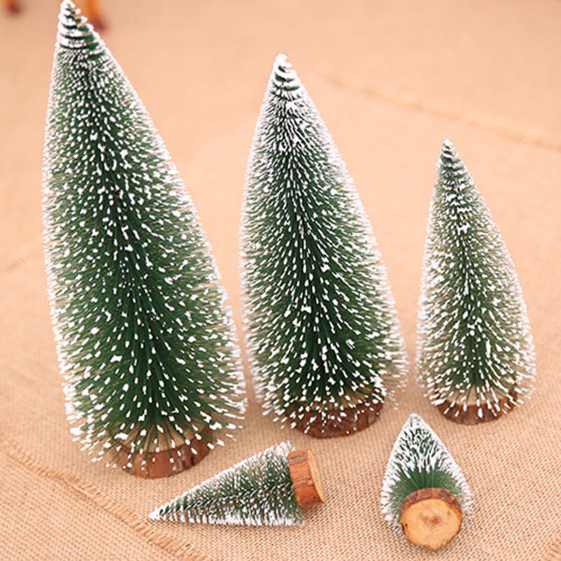 Mini Christmas Snow Tree Small Pine Tree Table Office Home Decoration Gift NEW 