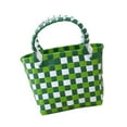 thumbnail image 3 of Kuntesetty Woven Handbag Large Capacity Summer Beach Tote for Vacation Picnic Commuting green, 3 of 9