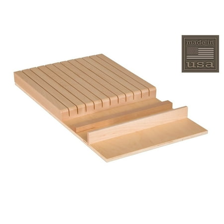 Century Components Kb12pf Wood Knife Block Tray Drawer Organizer