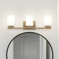 Luxury Posh Bath Light, Medium Size: 7.25''H x 23''W, with Modern Style Elements, Bronze Gold Finish, UQL5451 from the Valletta Collection by Urban Ambiance