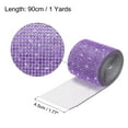 thumbnail image 2 of Uxcell 1 Yard 4.5cm Self Adhesive Crystal Rhinestone Diamond Ribbon for Birthday Decorations Purple, 2 of 5