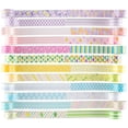 thumbnail image 3 of YUBX 24 Rolls Cute Washi Tape Set Basic Patterns Skinny Masking Decorative Tapes, 3 of 8