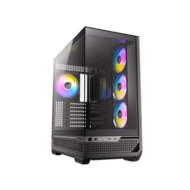 Aqua 9 ATX PC Case - 5 ARGB Fans Pre-Installed, Dual 360mm Radiator Support, Back-Connect Design