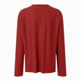 thumbnail image 5 of Towmus Women Long Sleeve T Shirts Crewneck Fall Breathable Casual Tunic Tops Solid Color Basics Tees, 5 of 5