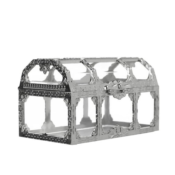 European Style Wedding Gold-Plated Plastic Treasure Box - Candy, Gift, Jewelry Organizer - Creative Flip Lid DIY Trinket Storage Container