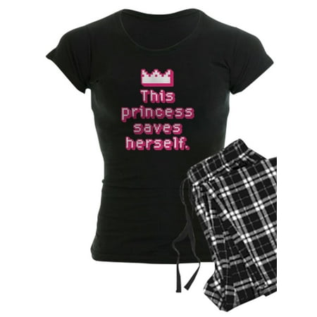 

CafePress - This Princess Saves Herself - Women s Dark Pajamas
