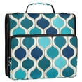 thumbnail image 5 of FORMRS Zipper Binder with Shoulder Strap 2-inch Ring 500 Sheet Capacity File Bag, Blue Geometric Pattern, 5 of 5