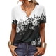 thumbnail image 2 of Camiseta con cuello abotonado para mujer, camiseta de verano con cuello abotonado para mujer, camiseta estampada para mujer, camiseta con cuello en V para mujer, diseño fácil de usar, 2 of 5