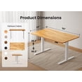 thumbnail image 2 of DESINO 55" x 28" Electric Standing Desk, Extra-Deep 28" Desktop Height Adjustable Stand Up Desk with 4 Memory Preset Buttons, Ergonomic Sit-Stand Office Desk, Light Rustic Brown, 2 of 9