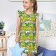 thumbnail image 4 of Fotbe Cartoon Frog Vestido de Dormir para Niñas de 3 a 10 Años, Mangas Cortas, Estilo Princesa, Pijama Camisón con Mangas Voladas-XX-Large, 4 of 6