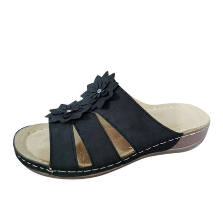 

gvdentm Shoes For Women Wedges Shoes Womens Breathable Summer Casual Soled Sandals Stretch Fit Womens Shoes Sandals