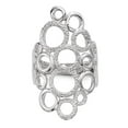 thumbnail image 4 of Sterling Silver Rhodium-plated Polished & Textured Circles Ring QR6589, 4 of 5