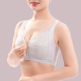 thumbnail image 5 of NIEWTR Bra for Senior Front Closure Breathable Bras Luxysense Front Snap Bra Womans Bras(Grey,2XL), 5 of 9