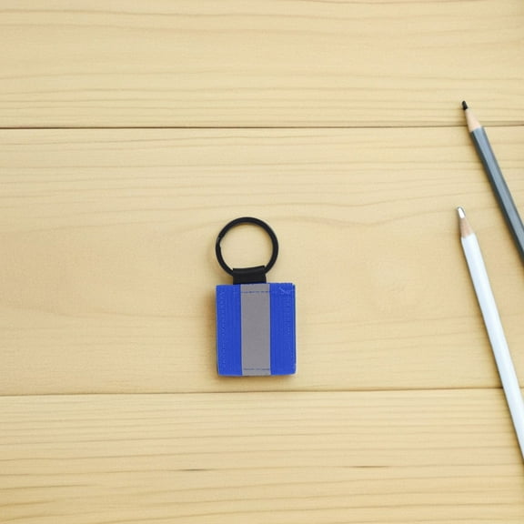 Soimiss 5Pcs Blue Reflective Backpack Pendants Keychains Double Sided Durable Zipper Pull Tags