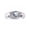 Aquamarine, variant on Sterling Silver Classic 6X4MM Oval Amethyst & Diamond Ring - Birthstone Jewelry for Men -Size 8