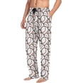 thumbnail image 5 of FREEAMG Baseball Pattern Pajama Pants for Men, Men's Separate Bottoms, Comfortable Lounge Pants for Men（187）, 5 of 7
