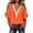 Orange, variant on Womens Summer Tops Color Block V-Neck Batwing Sleeve Blouse, Casual Cold Shoulder Top