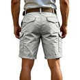 thumbnail image 4 of Zimjoy Men's Cargo Shorts Multi Pocket 9" Inseam Outdoor Tactical Work Hiking Belt Loop Casual Knee Length Bottoms for Casual Work Summer Outdoor Light Gray 3XL, 4 of 8
