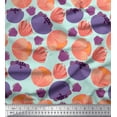 thumbnail image 1 of Soimoi Green Japan Crepe Satin Fabric Poppy Floral Print Fabric by the Yard 42 Inch Wide, 1 of 3