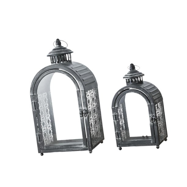 Candelabros de estilo Retro con farol de vela de 2 piezas para suministros de fiesta