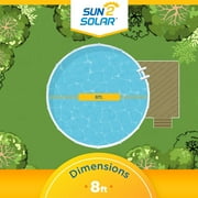 Sun2Solar Round 1600 Series Blue Swimming Pool Solar Cover with 6-Pack Grommets, 8'
