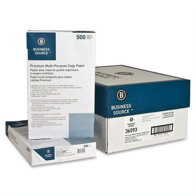 Business Source Premium Multipurpose Copy Paper - 92 Brightness - Legal - 8 1/2 Business Source Premium Multipurpose Copy Paper - 92 Brightness - Legal - 8 1/2