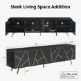 thumbnail image 6 of 75" Modern TV Stand for TV, Wood Entertainment Center with Storage Cabinet, Media TV Console for Living Room and Bedroom, Black, 6 of 6