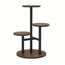 WEGFTDUOP 3-Tier Wooden Plant Stand 12.6" Multi-Layer Flower Display Rack Space-Saving Indoor Outdoor Planter Holder for Living Room Garden Office Balcony Corner Decorative Wood 32x32x53.5 cm