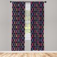 thumbnail image 3 of Ambesonne Christmas Curtains, Noel Trees Snowflakes, Pair of 28"x95", Multicolor, 3 of 5