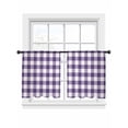 thumbnail image 6 of Purple Checkered Sheer Curtains for Living Room Bedroom Farmhouse Buffalo Plaid Sheer Curtains 45 Inch Long 2 Panels Set Light Filtering Curtain Window Treatments Drapes for Dining Room, 6 of 6
