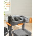 thumbnail image 4 of Feandrea Cat Tree, Multi-Level Cat Tower with Widened Perch for Large Cats Indoor, Kittens, Cat Condo with Scratching Posts and Ramp, Light Gray, 4 of 7