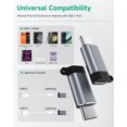 thumbnail image 2 of Paquete de 4 adaptadores Lightning a USB C para iPhone 15/16/16 Pro/16 Pro Max/16 Plus, Samsung S24, i-Pad Air, Carga rápida y Transferencia de Datos, Cable Conector Tipo C, no Apto para, 2 of 5