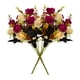 thumbnail image 1 of Ramo de rosas de cristal artificial Ceremonia de banquete de boda Decoración floral de tela de seda rosa falsa, rojo seitruly HA6935-08B, 1 of 6