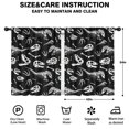 thumbnail image 2 of Blackout Kids Curtains,Black Cartoon Dinosaurs Skulls Skeletons Pattern Childrens Insulated Curtains Set Of 2,Bedroom Essentials,Toddler Room Decor 42"x54", 2 of 5