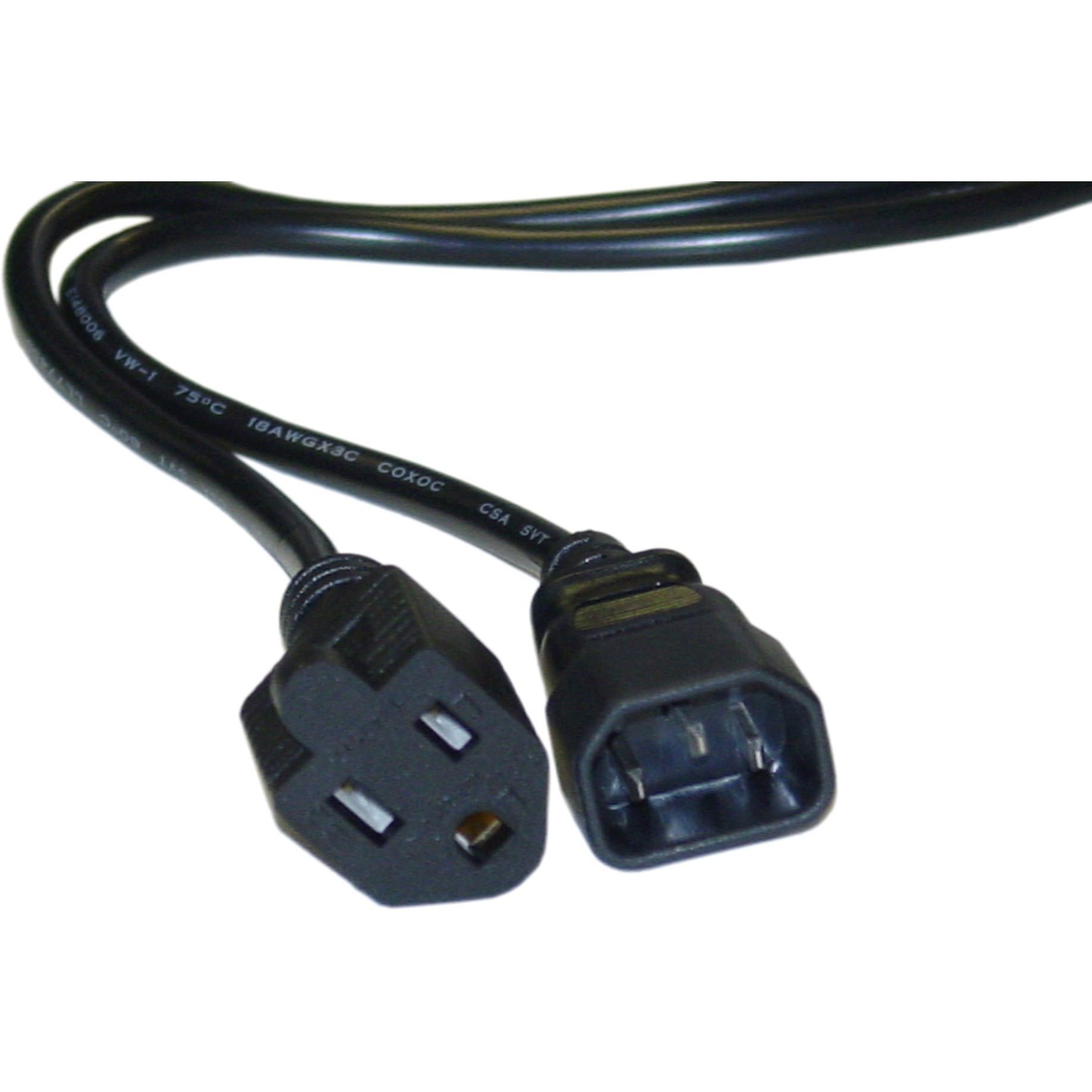 CableWholesale 10W105206 Power Cord Adapter Black C14 to NEMA 515R 10