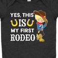 thumbnail image 4 of Inktastic Yes, This is My First Rodeo- Cowboy in Hat and Boots Boys Baby Bodysuit, 4 of 5