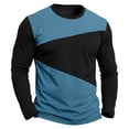 thumbnail image 5 of WAENQINLA Men Lightweight Long Sleeve Tees Crew Neck Color Block Slim Fit Tshirts Moisture Wicking Breathable Casual Pullover Tops S-2XL, 5 of 6