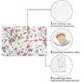 thumbnail image 6 of Reusable Table Place Mats 4 Pieces Set, Anti-Skid Oil-Proof Woven Vinyl PVC Heat Resistant Placemats for Home Indoor Dining Home Decoration, Pink Flower Butterfly, 6 of 6