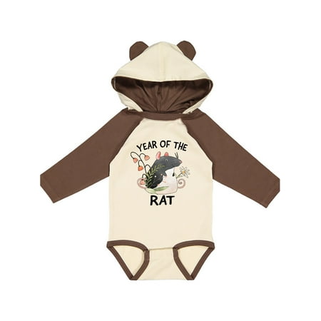 

Inktastic Chinese Zodiac Year of The Rat Gift Baby Boy or Baby Girl Long Sleeve Bodysuit