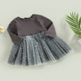 thumbnail image 3 of PENGXIANG Enfant en Bas Âge Filles Robe Paillettes Étoiles Lune Motif Tulle Tutu Robe, 3 of 8