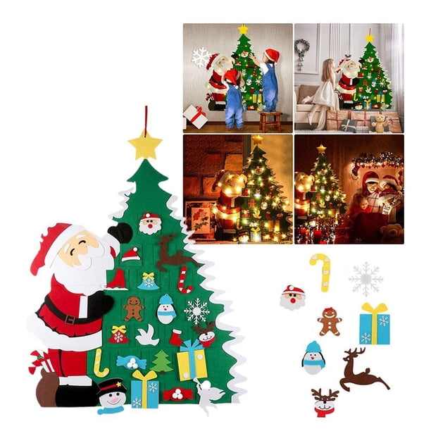 Árbol De Navidad De Fieltro Adornos Navideños Árbol De Navidad De Fieltro Para Paredes Ventanas Puertas matsuzay HA037466-00