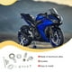 thumbnail image 4 of Kit de Soporte de Montaje Riwesomey Amortiguador de Dirección de Motocicleta Plata, 4 of 6