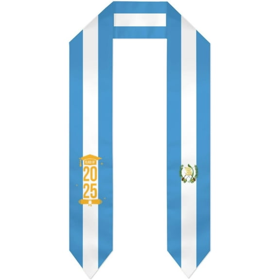 Class of 2025 Guatemala Flag Graduation Stoles Shawls Sash International Study Graduate Scarves