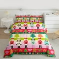thumbnail image 2 of jejeloiu Rainbow Nutcracker Soldier Full Size Comforter Sets,Colorful Xmas Tree Bedding Comforter Set,Merry Christmas Bedding Sets For Girls,,Microfiber Bedroom Decor Reversible,3pcs, 2 of 8