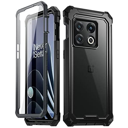 Poetic Guardian Case for OnePlus 10 Pro, Clear Case with Built-in Screen Protector, Black