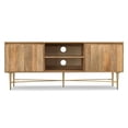 thumbnail image 3 of Simpli Home Simpli Home Fallon SOLID MANGO WOOD 60 inch Wide Contemporary TV Media Stand in Natural For TVs up to 65 inches, 3 of 10