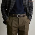 thumbnail image 3 of JASGOOD Men's Braided Leather Belt Casual Woven Belt for Daily Work Jeans Pants 1.4" Width, 3 of 9