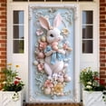 thumbnail image 5 of YWIYIUD 1PC Happy Easter Door Cover Easter Decorations, 71x35 Inch Easter Rabbit Eggs Door Banner Welcome Easter Banner Spring Theme Rabbit Door for Front Door Wall Indoor Outdoor Home Decor, 5 of 5
