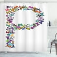 thumbnail image 1 of Ambesonne Letter P Shower Curtain, Animal World Alphabet, 69"Wx84"L, Multicolor, 1 of 3