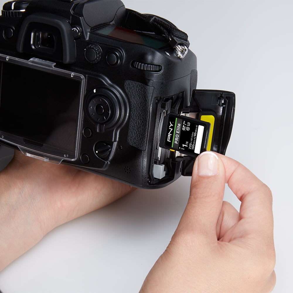 PNY 1TB PRO Elite Class 10 U3 V30 SDXC Flash Memory Card - 100MB/s,  4K UHD, Full HD, UHS-I, Full Size SD